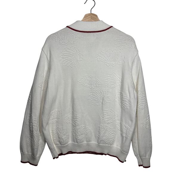 Cabela’s Vintage 90's Women's Lighthouse 1/2 Zip Embossed Sweater Cotton Size XL - Picture 7 of 11
